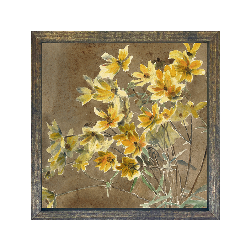 Vintage yellow wildflowers