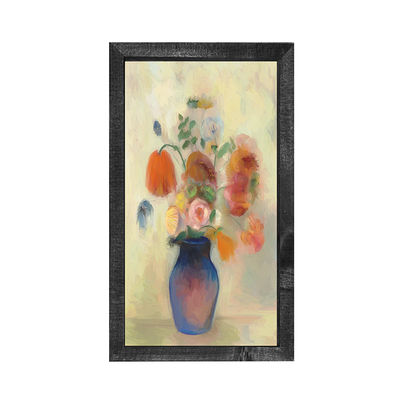 Flower blue vase