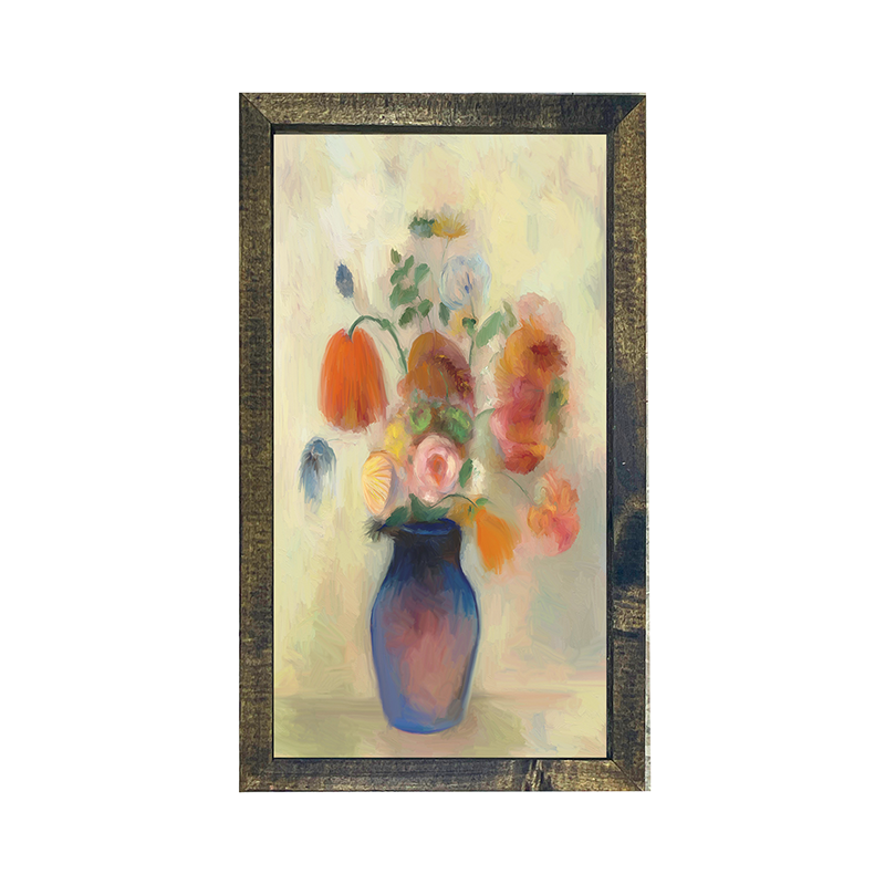 Flower blue vase