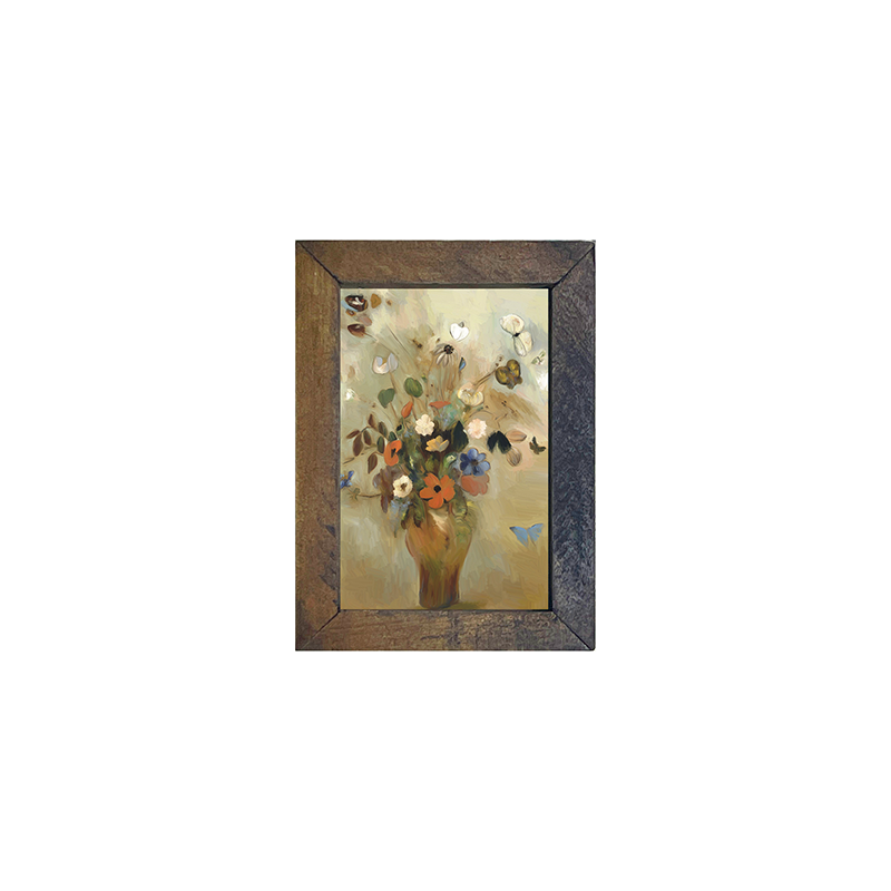Vintage vase with butterflies