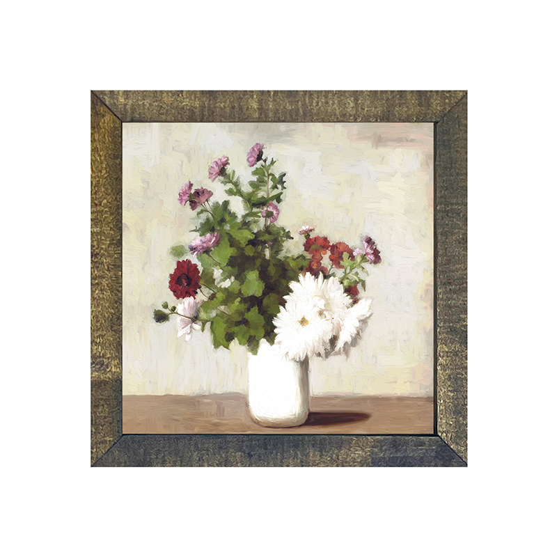 Meadow Flowers in a White Vase