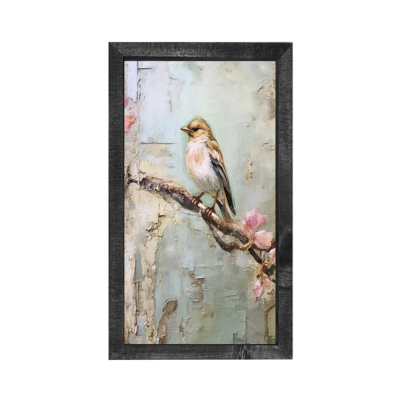 Bird on branch-Vertical