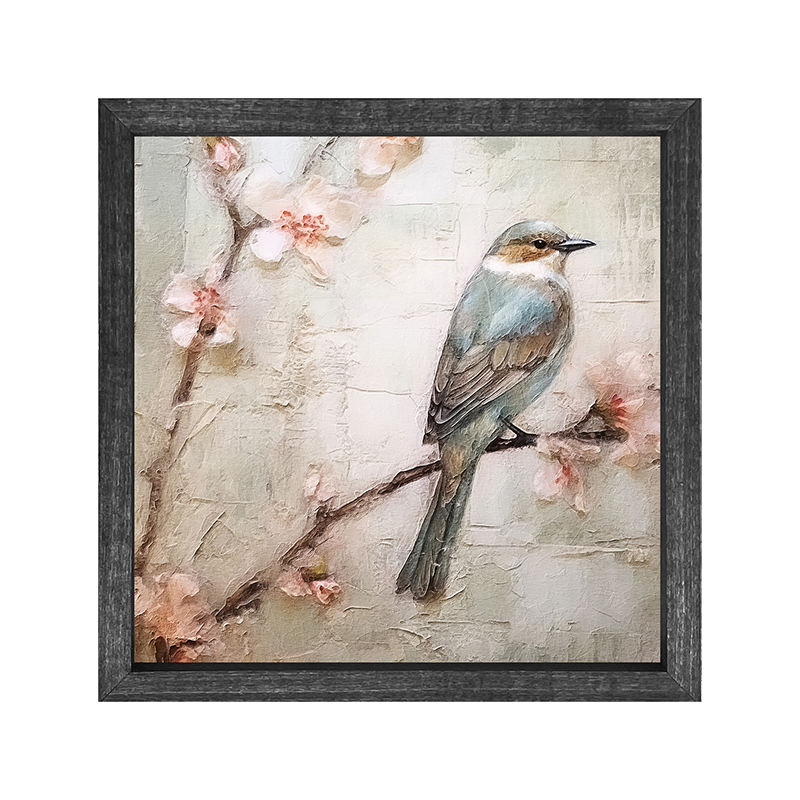 Blue bird on branch