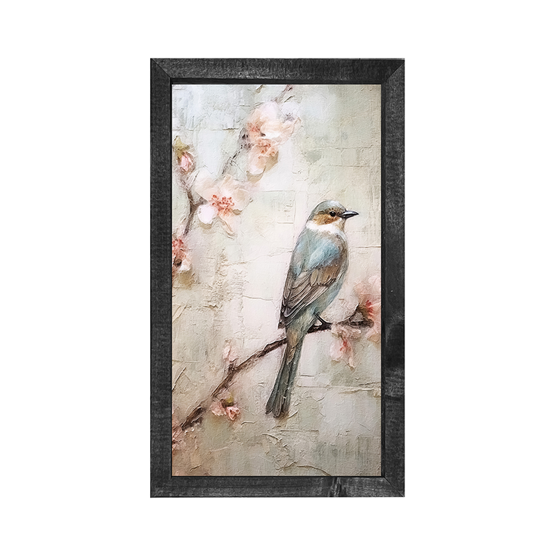 Blue bird on branch-Vertical