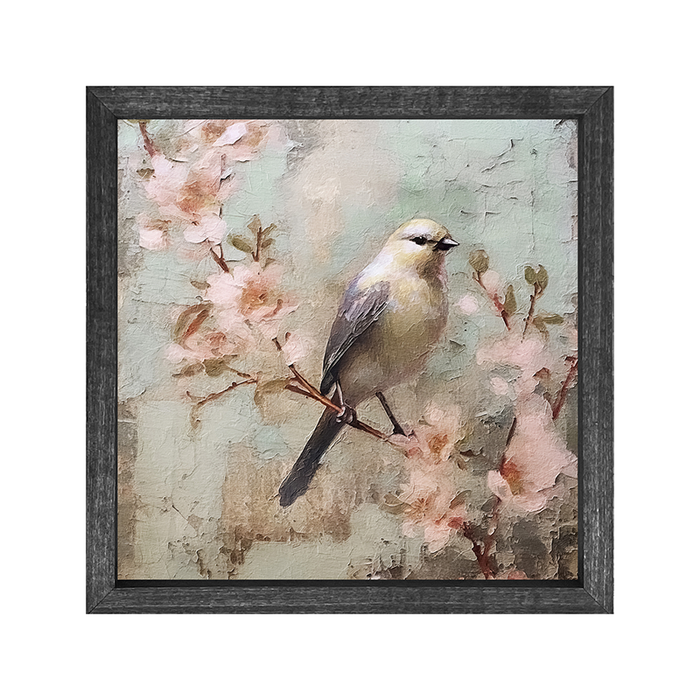 Yellow bird with blue wings