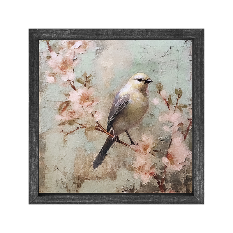 Yellow bird with blue wings