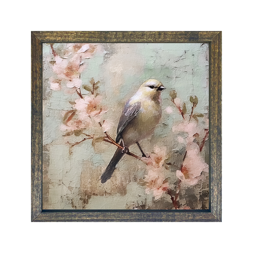 Yellow bird with blue wings