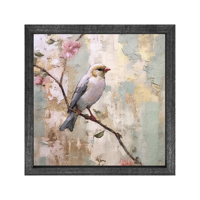 White bird with blue wings