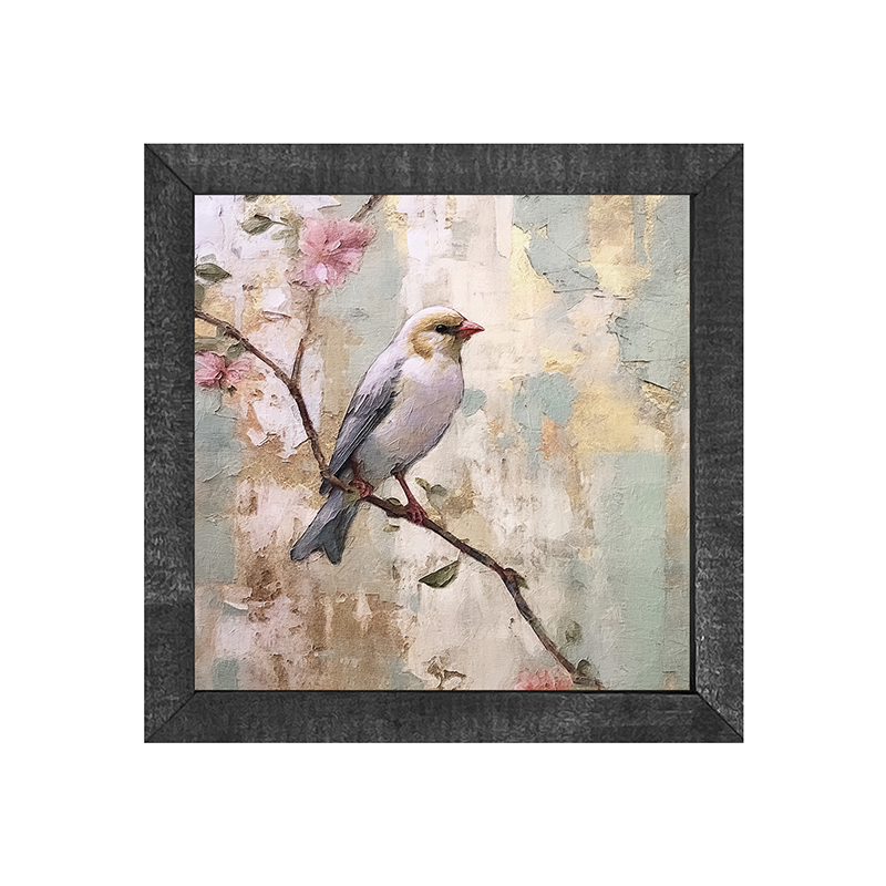 White bird with blue wings