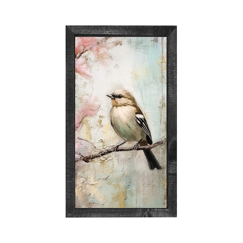 Small bird on branch-Vertical