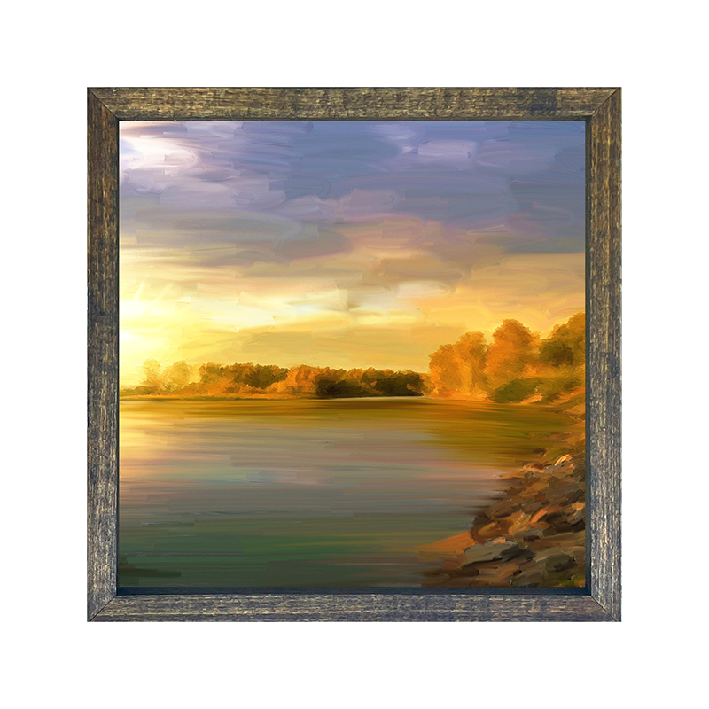 Autumn Lake rock shoreline