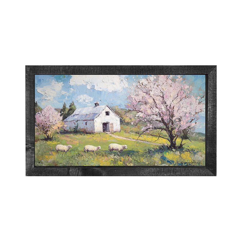 Sheep in Spring - Horizontal Frame