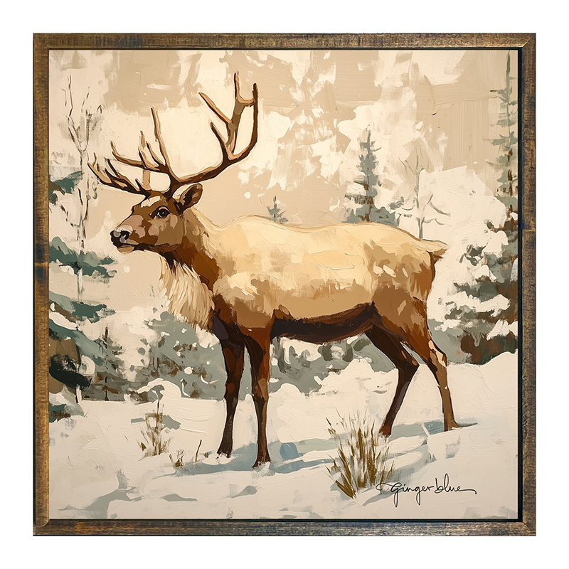 Adirondack Reindeer in Forest