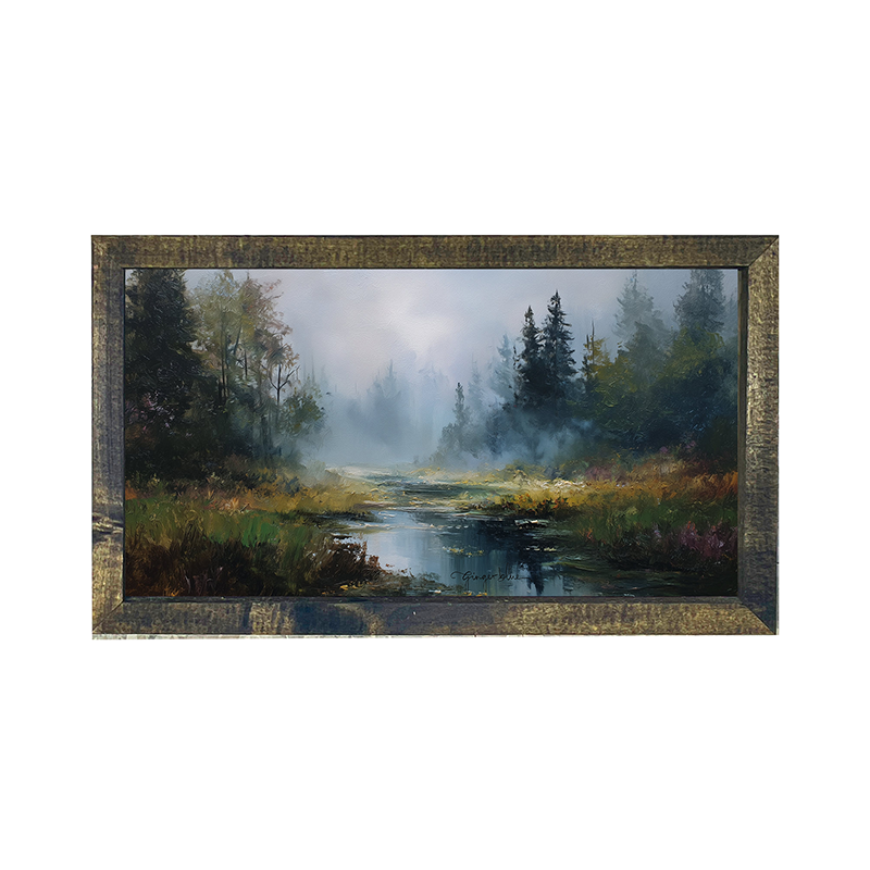 Foggy Forest Stream - Horizontal Frame
