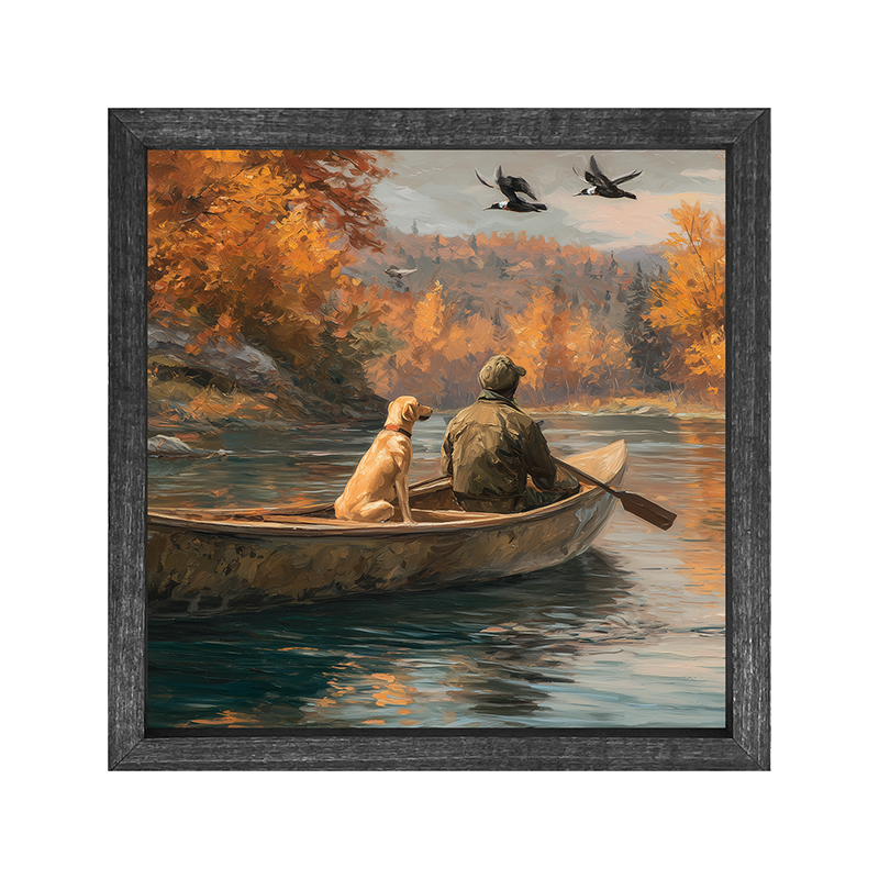 Fishing - Man with Dog