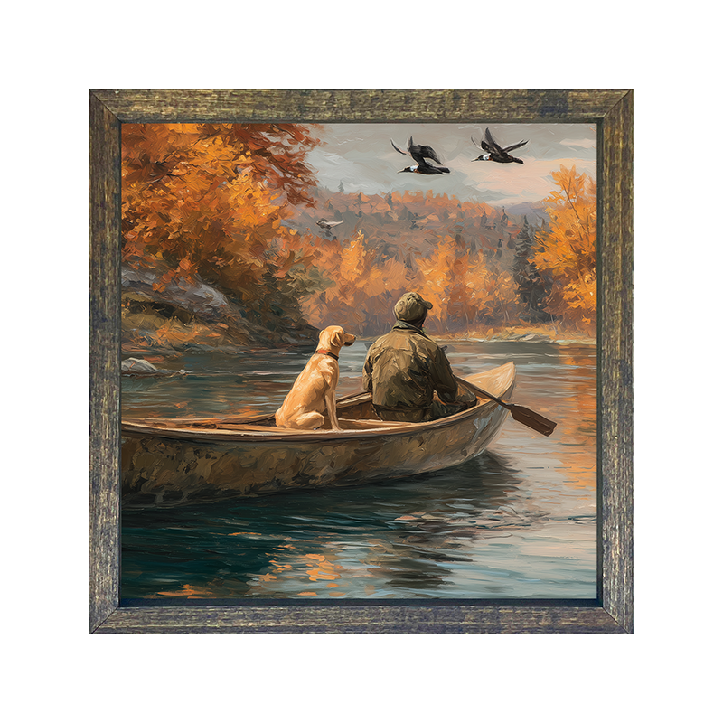 Fishing - Man with Dog