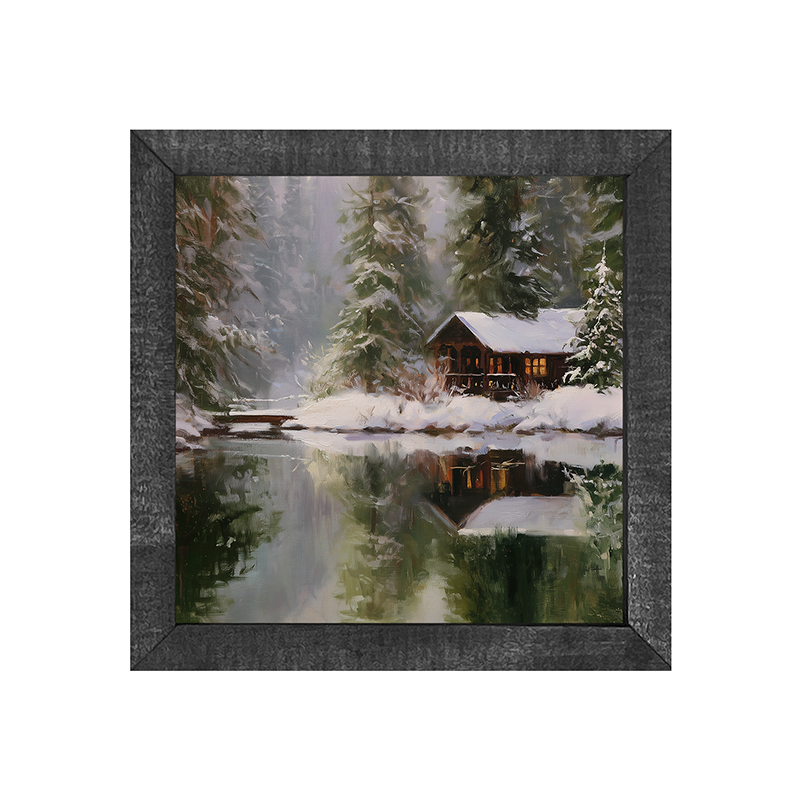 Wintertime Mirror Lake - Square Frame