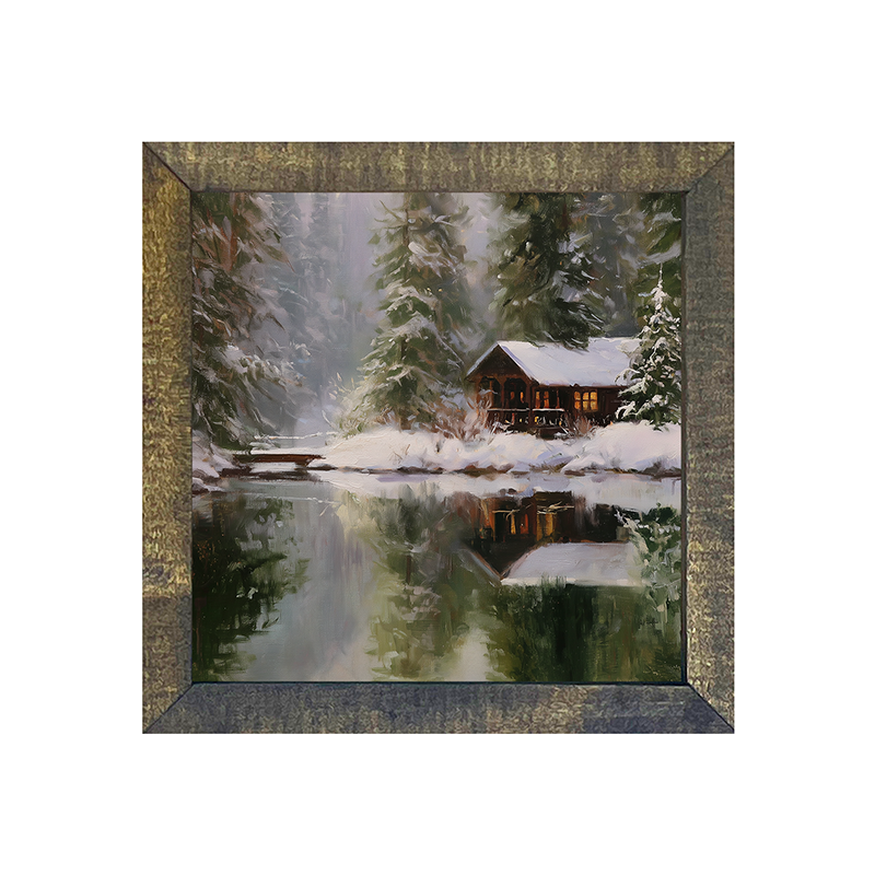 Wintertime Mirror Lake - Square Frame
