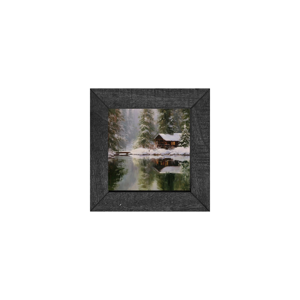 Wintertime Mirror Lake - Square Frame