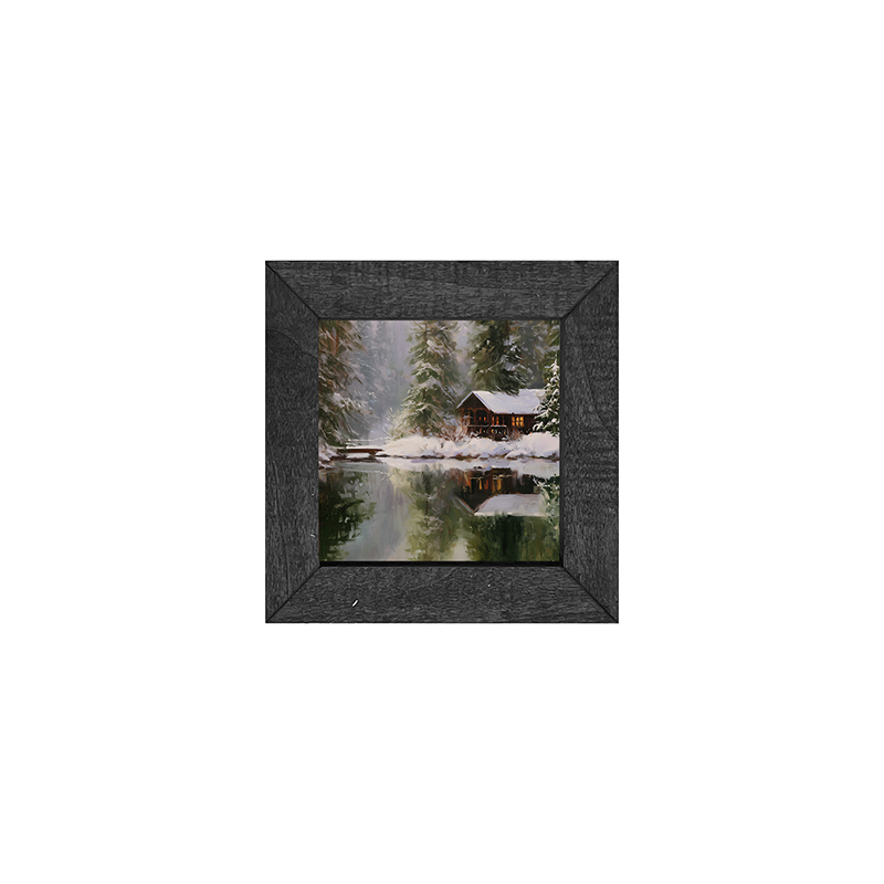 Wintertime Mirror Lake - Square Frame