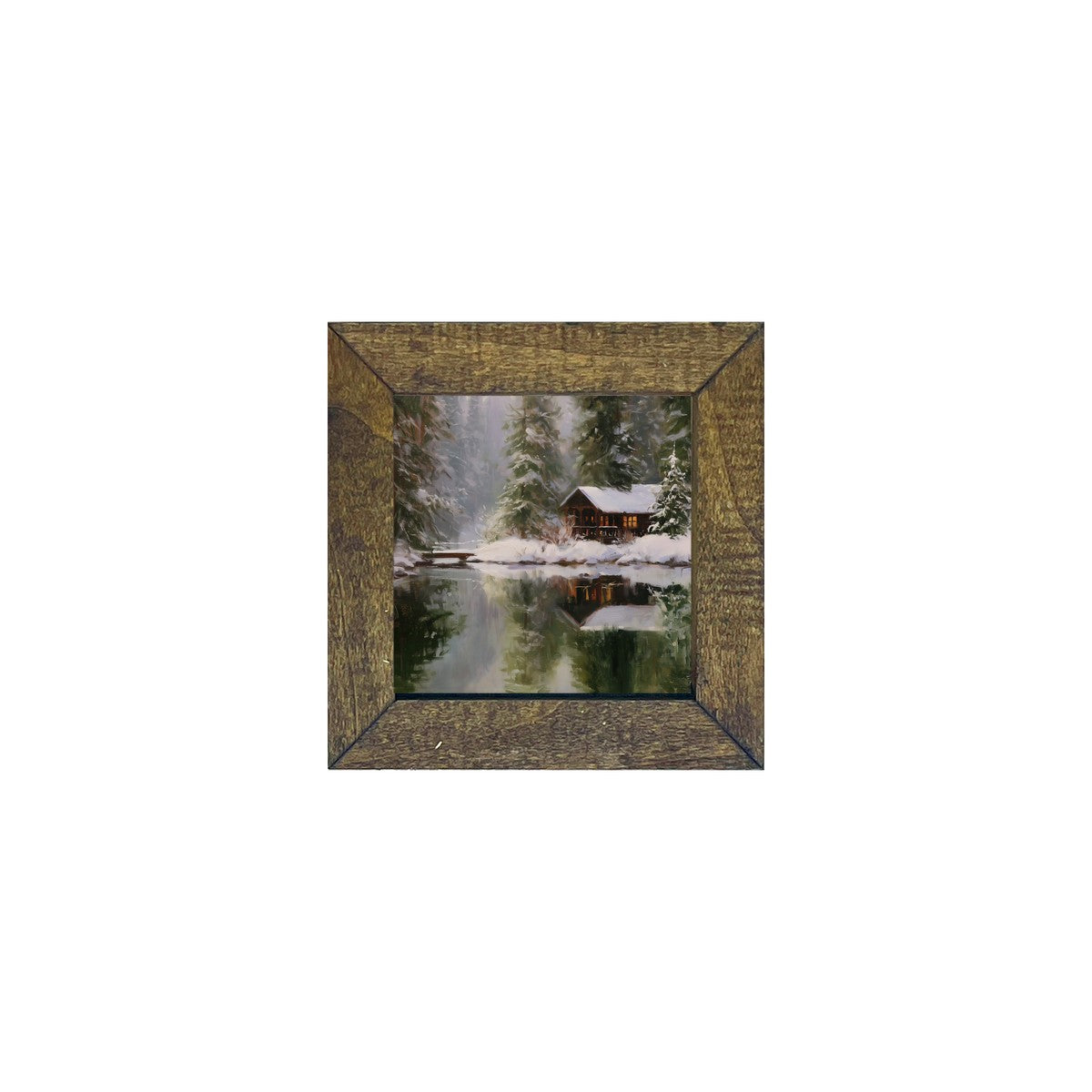 Wintertime Mirror Lake - Square Frame