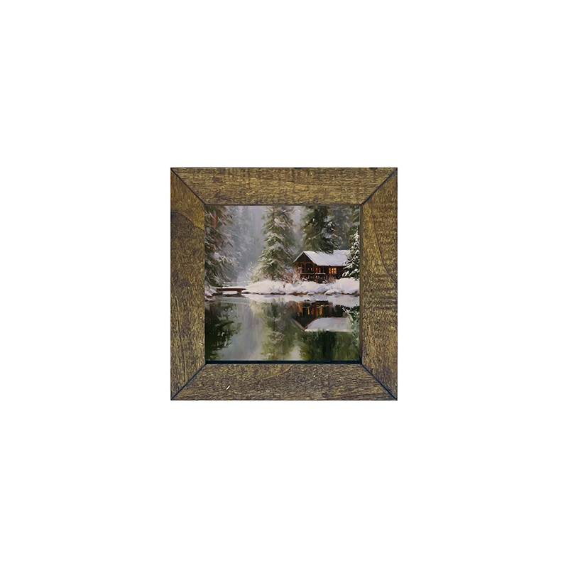 Wintertime Mirror Lake - Square Frame