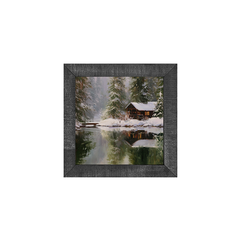 Wintertime Mirror Lake - Square Frame