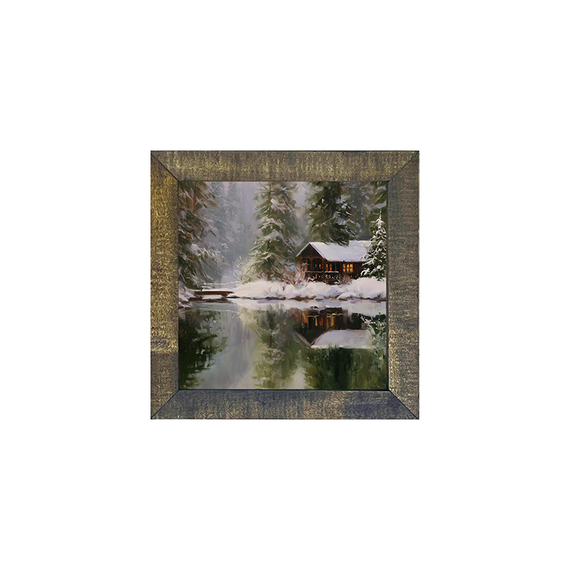 Wintertime Mirror Lake - Square Frame