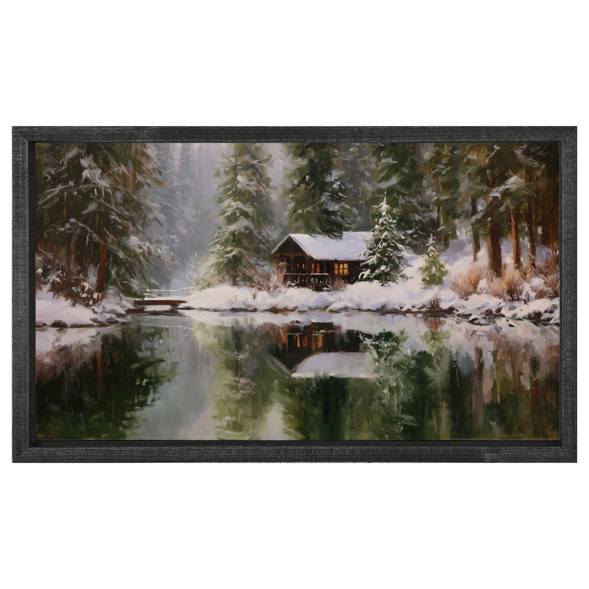 Wintertime Mirror Lake - Horizontal Frame