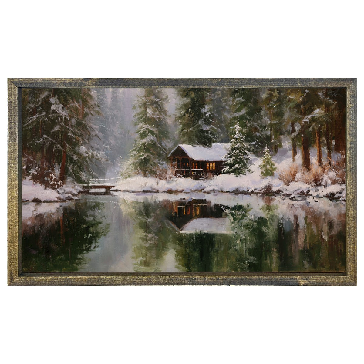 Wintertime Mirror Lake - Horizontal Frame