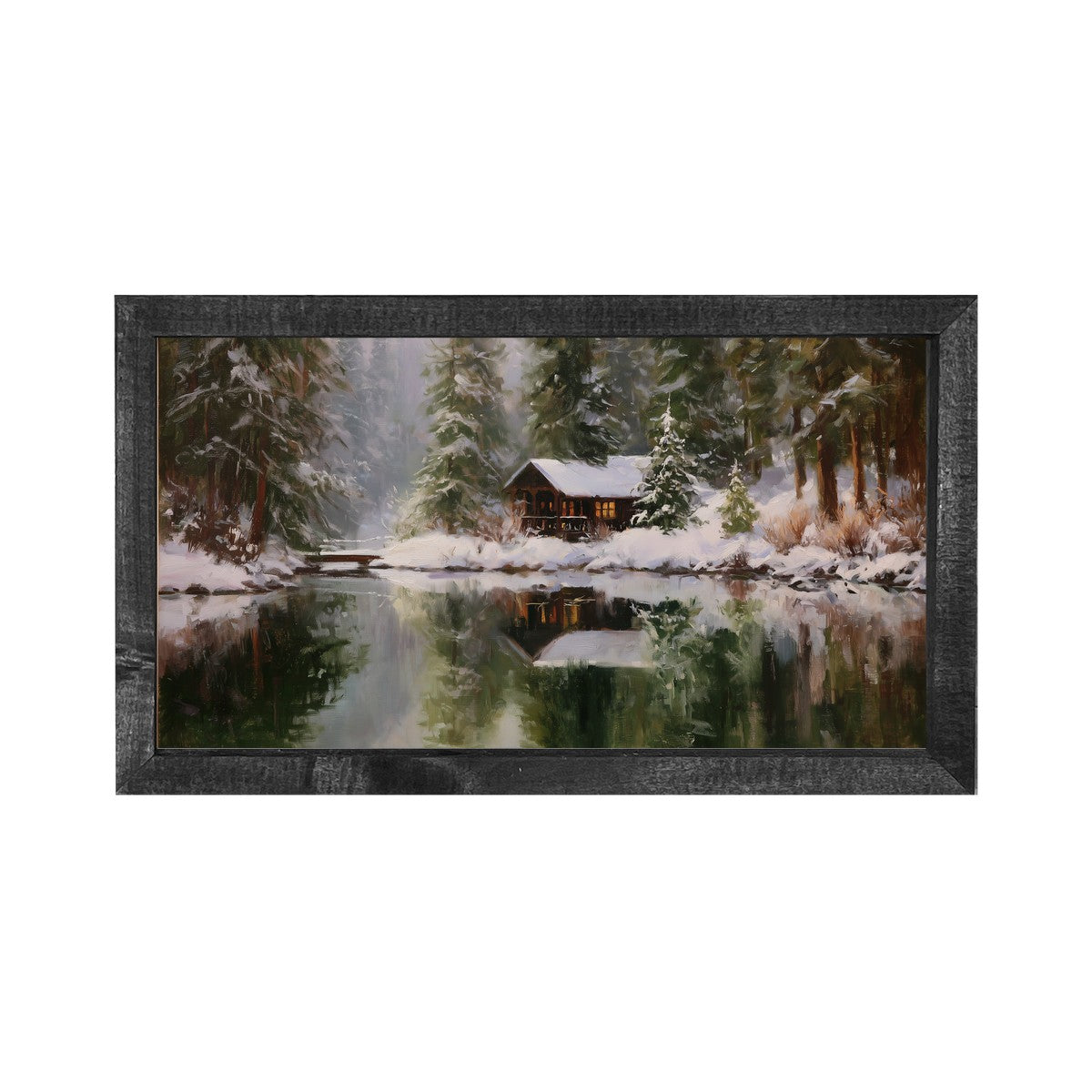 Wintertime Mirror Lake - Horizontal Frame