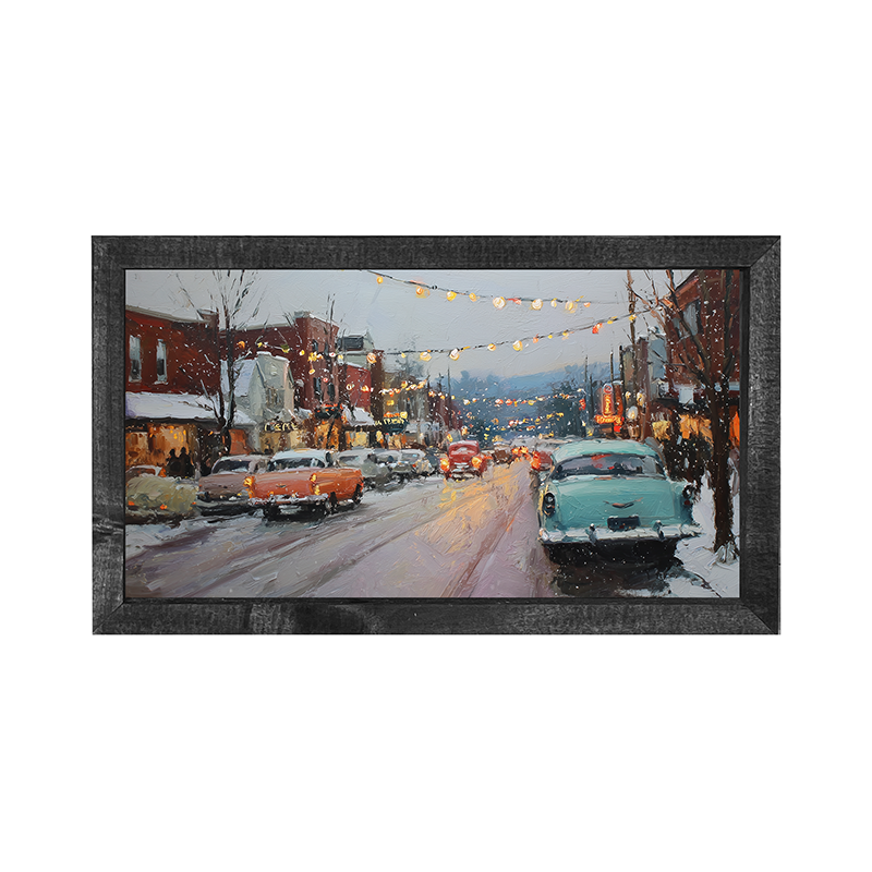 Hudson Valley Village - Winter Memories - Horizontal Frame