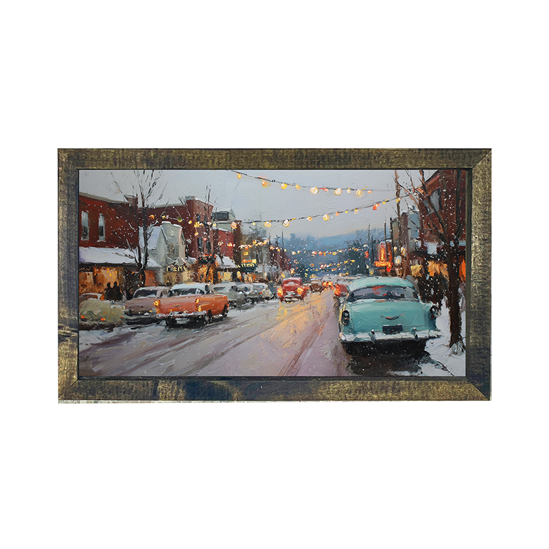 Hudson Valley Village - Winter Memories - Horizontal Frame
