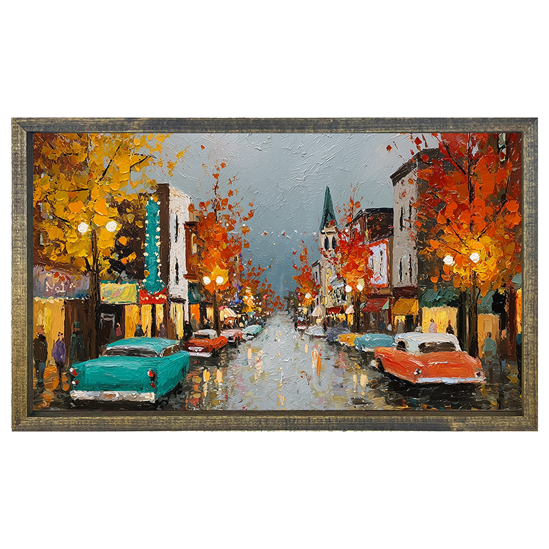 Hudson Valley Village - Autumn Memories - Horizontal Frame
