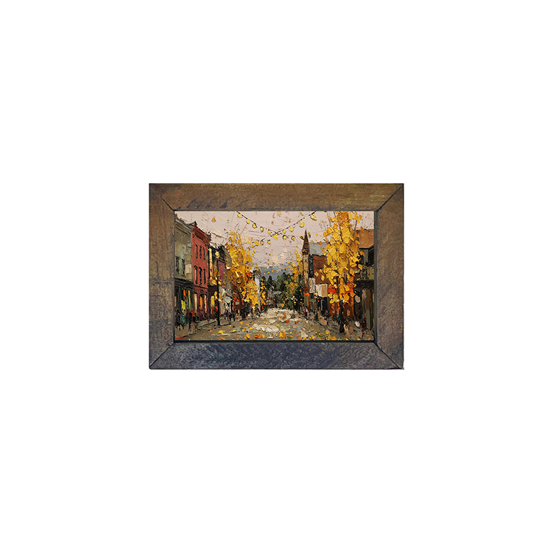 Hudson Valley Village - Falling Leaves - Horizontal Frame