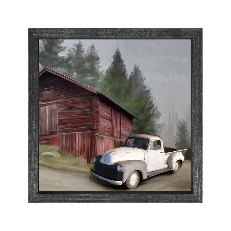 White Chevy with Barn