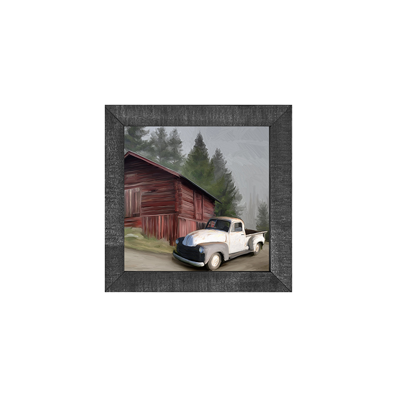 White Chevy with Barn