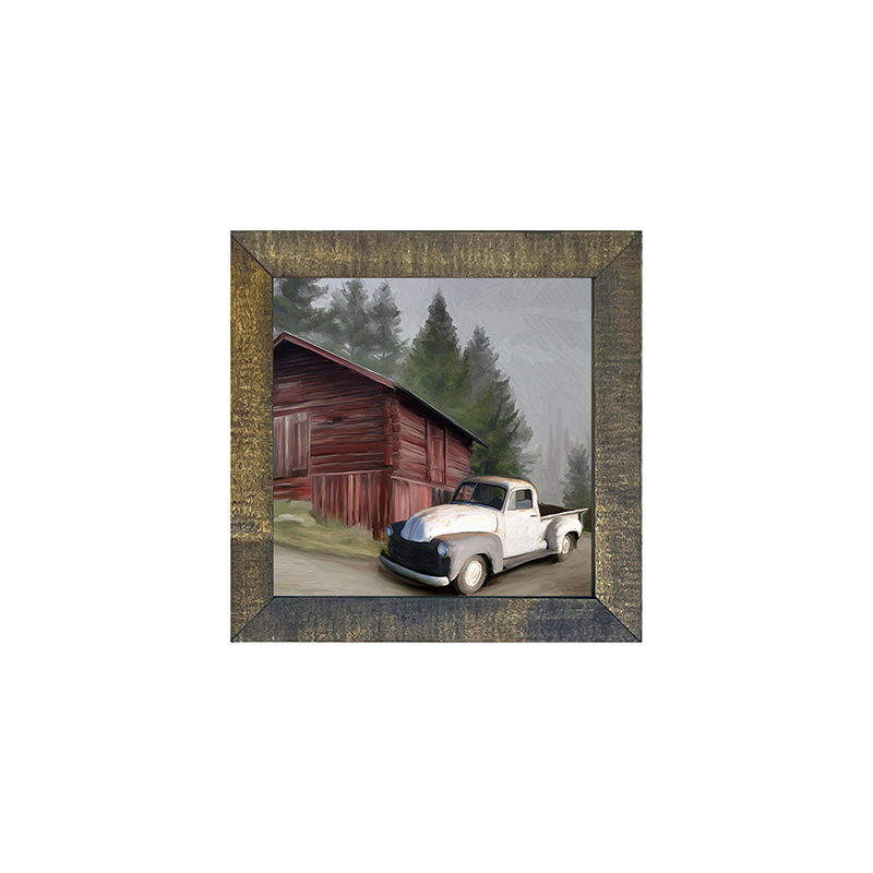 White Chevy with Barn