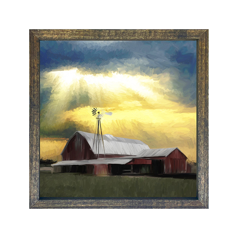Red Barn at Sunset
