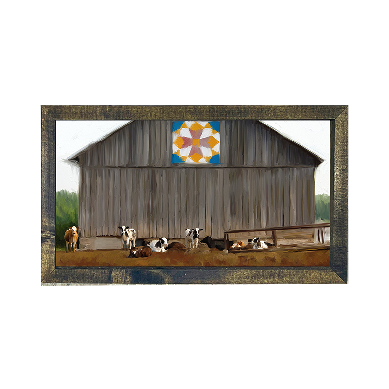 Barn- quilted with cows