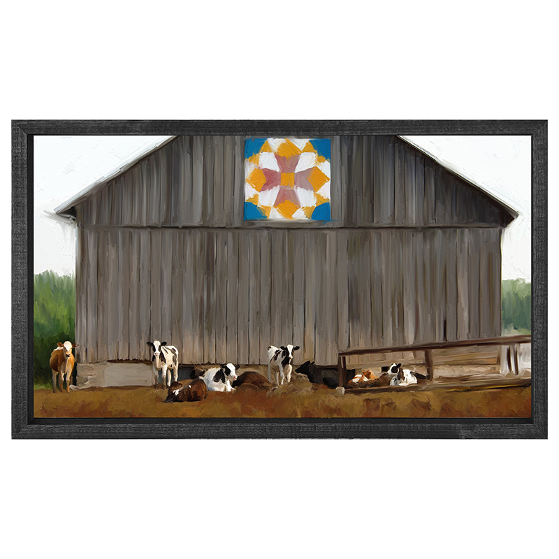 Barn- quilted with cows