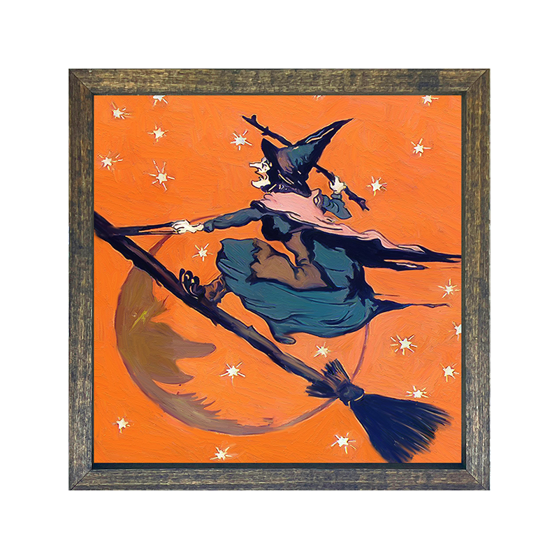 Witch on a broom