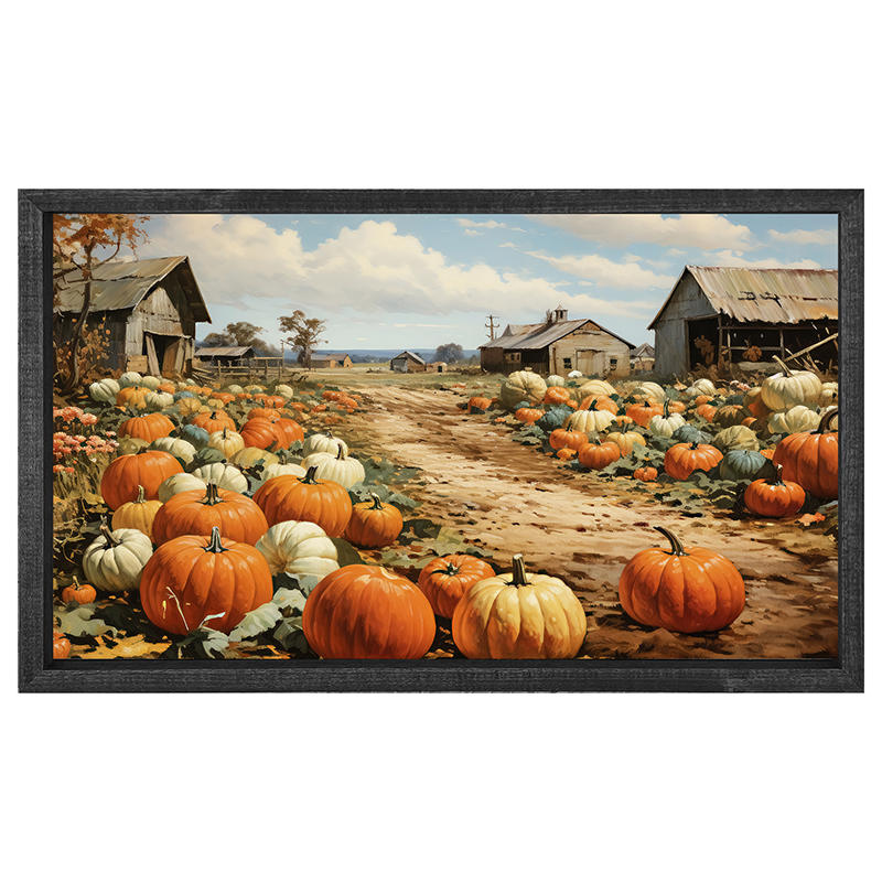 Field of Pumpkins - Horizontal Frame
