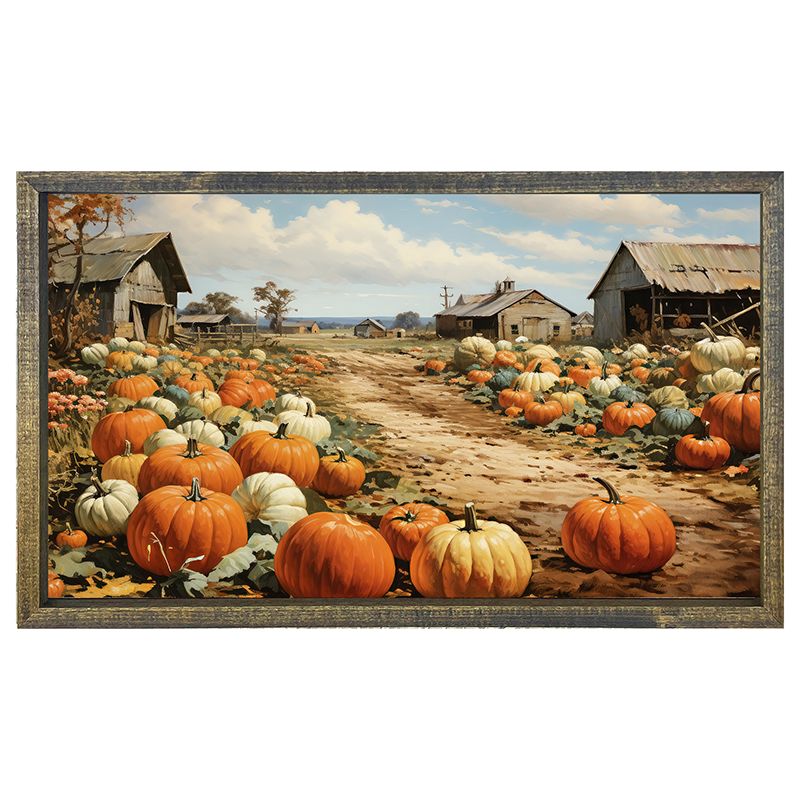 Field of Pumpkins - Horizontal Frame