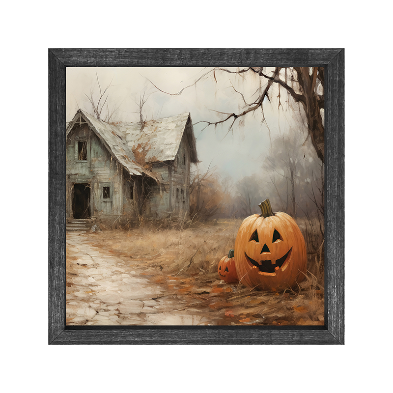 Abandoned house jackolanterns