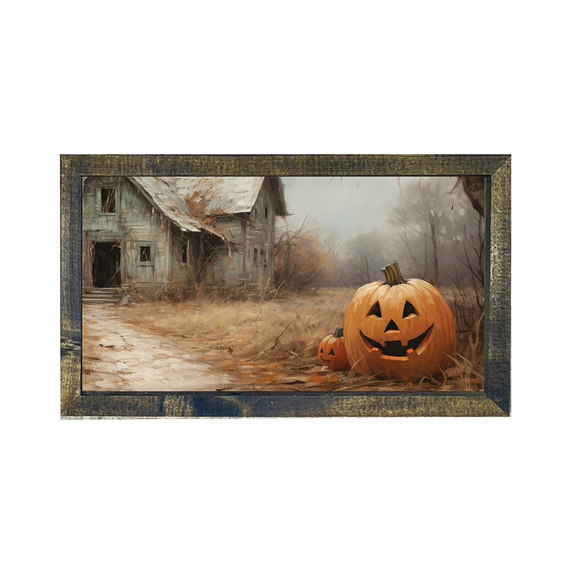 Abandoned house jackolanterns - Horizontal Frame