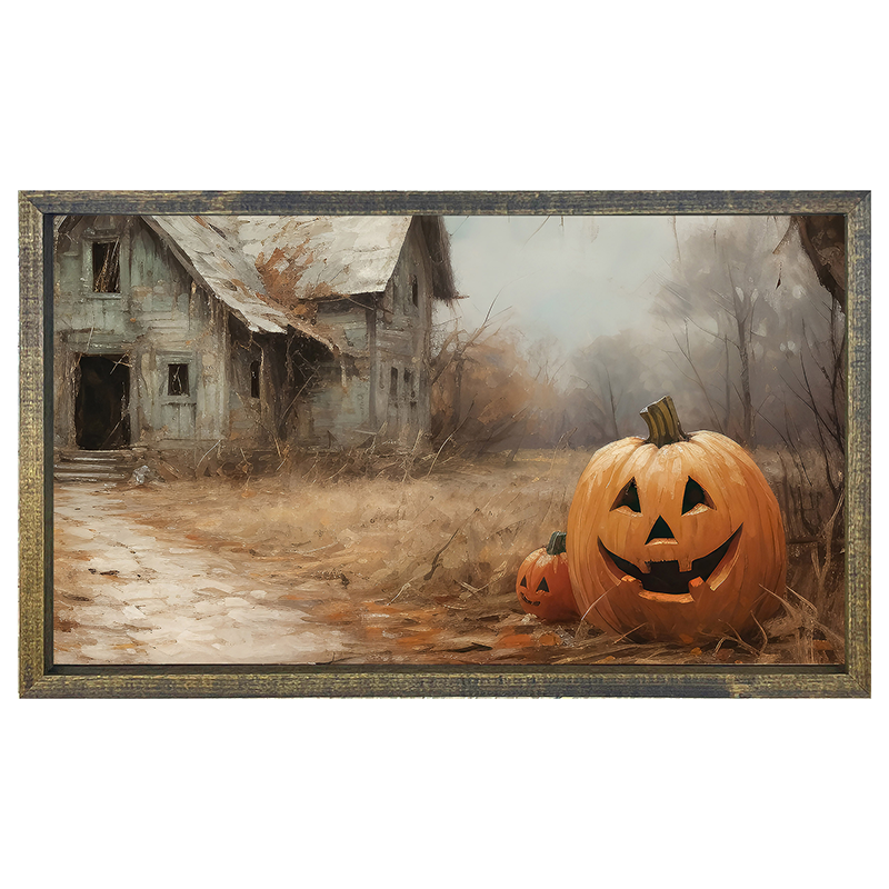 Abandoned house jackolanterns - Horizontal Frame