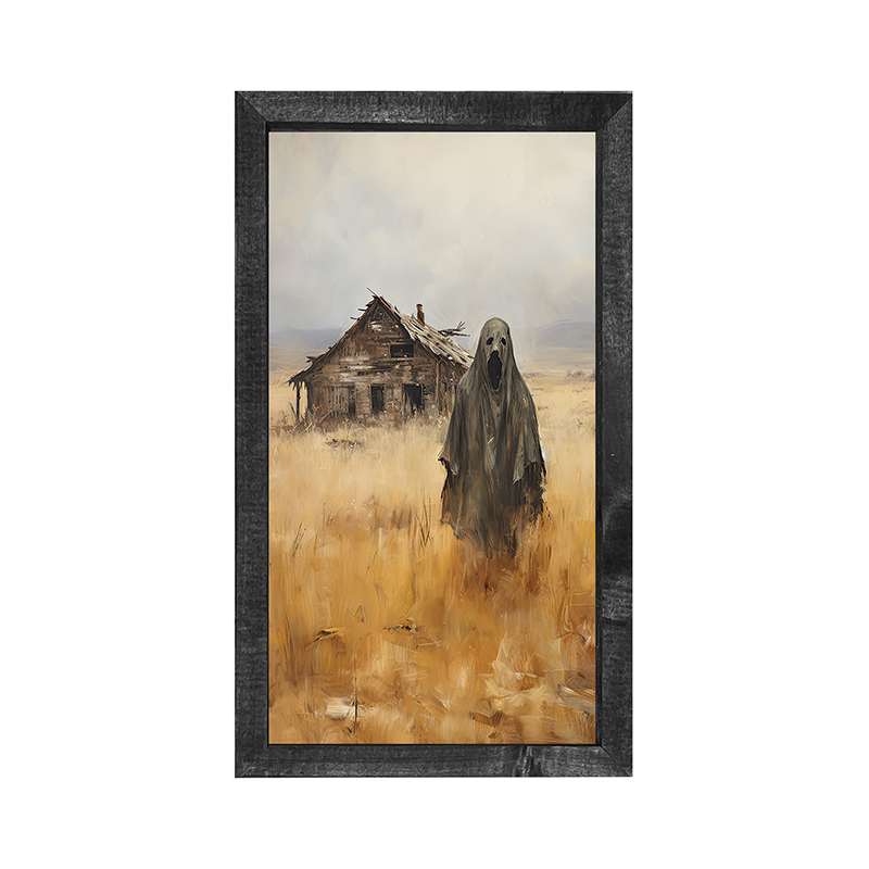 Ghost at abandoned house - Vertical Frame