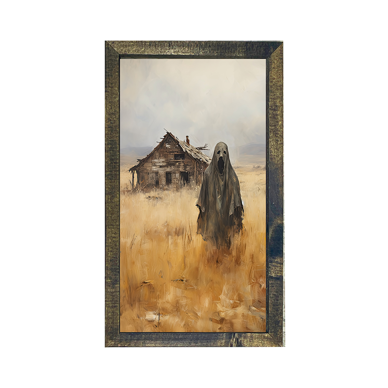 Ghost at abandoned house - Vertical Frame