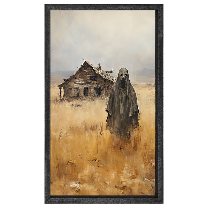 Ghost at abandoned house - Vertical Frame